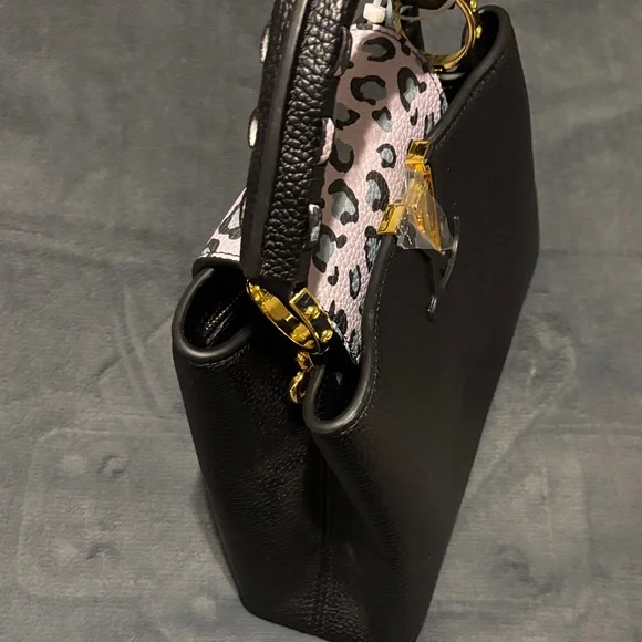 Louis Vuitton Black and Pink Leopard Shoulder Bag - Picture 4 of 6